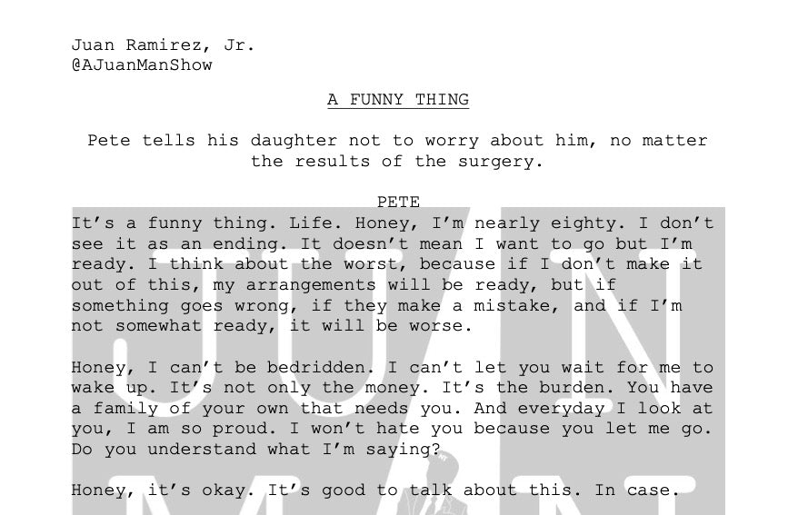 MEN+ (65+) A FUNNY THING