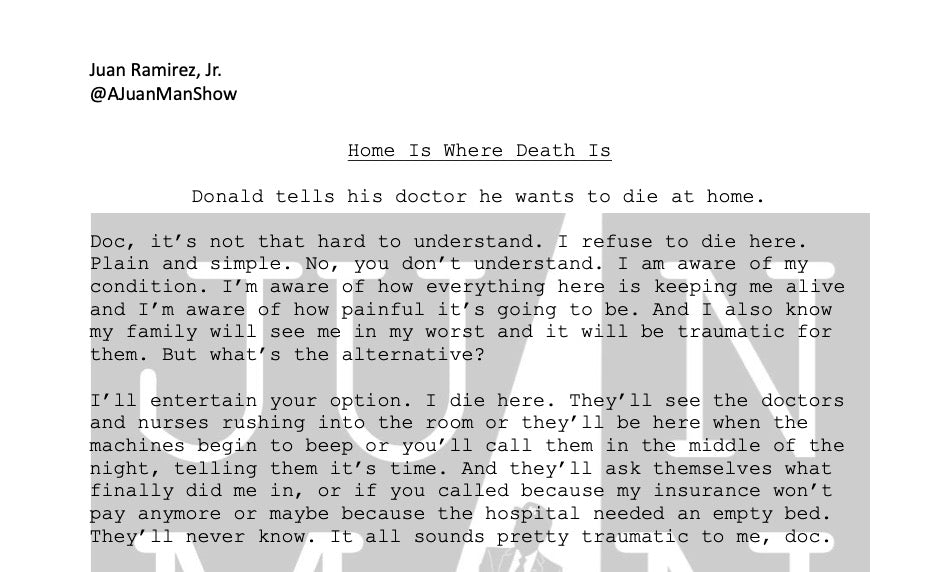 MEN+ (65+) HOME IS WHERE DEATH IS