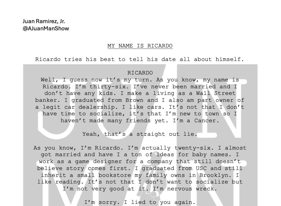 MEN+ (25-36) MY NAME IS RICARDO