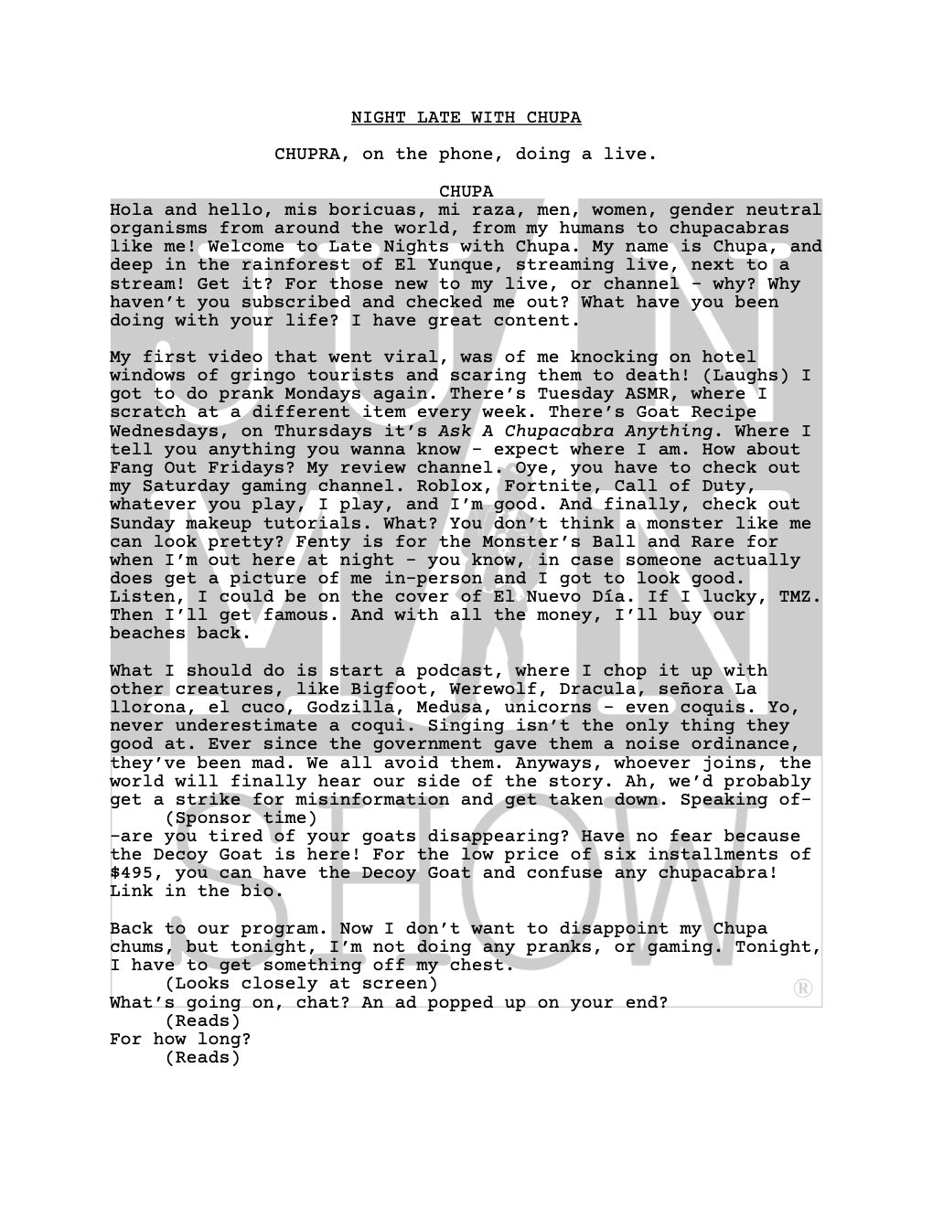 MEN+ (13-17) LATE NIGHT WITH CHUPA