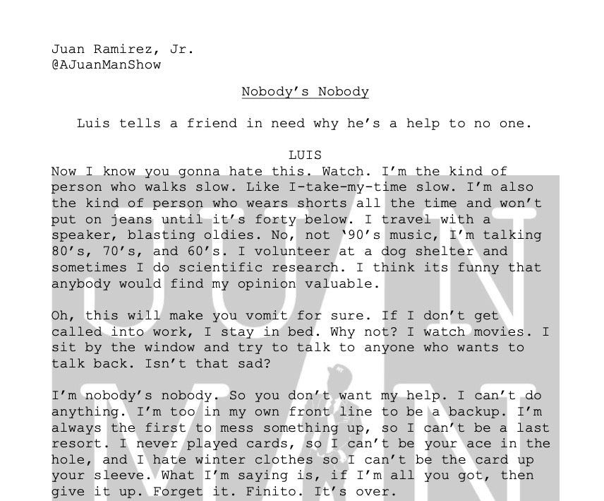 MEN+ (26-35) NOBODY'S NOBODY