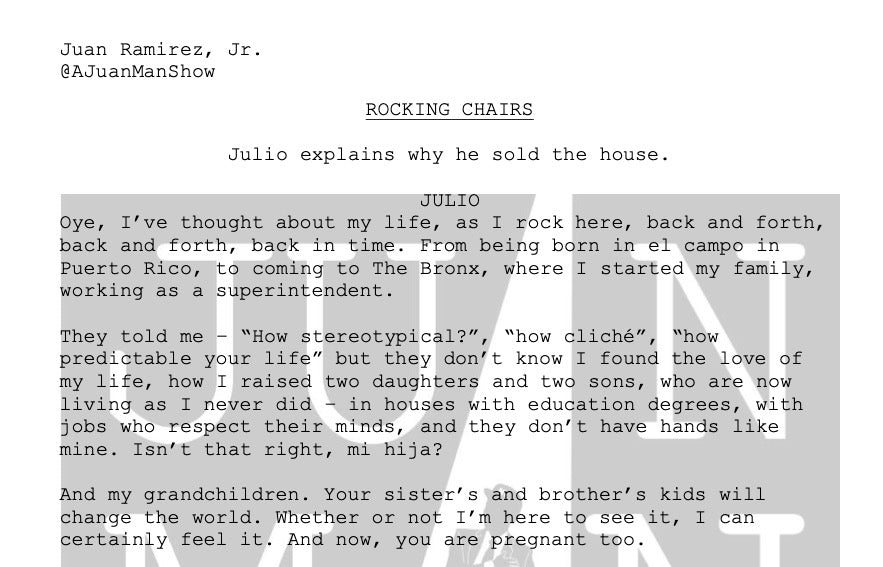 MEN+ (65+) ROCKING CHAIRS (Latino Diaspora)